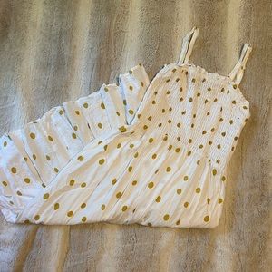 Yellow Polka Dot Summer Dress